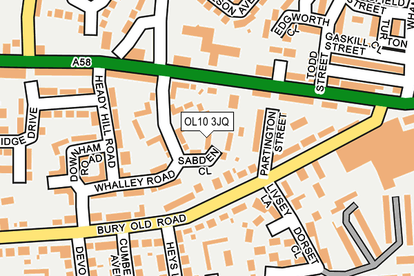 OL10 3JQ map - OS OpenMap – Local (Ordnance Survey) OL10 3JQ map - OS OpenMap – Local (Ordnance Survey)