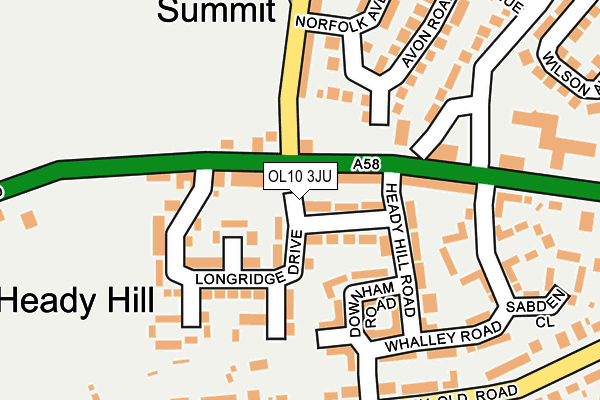 OL10 3JU map - OS OpenMap – Local (Ordnance Survey) OL10 3JU map - OS OpenMap – Local (Ordnance Survey)