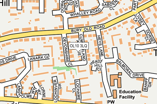 OL10 3LQ map - OS OpenMap – Local (Ordnance Survey) OL10 3LQ map - OS OpenMap – Local (Ordnance Survey)