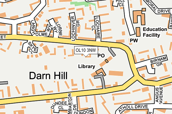 OL10 3NW map - OS OpenMap – Local (Ordnance Survey) OL10 3NW map - OS OpenMap – Local (Ordnance Survey)