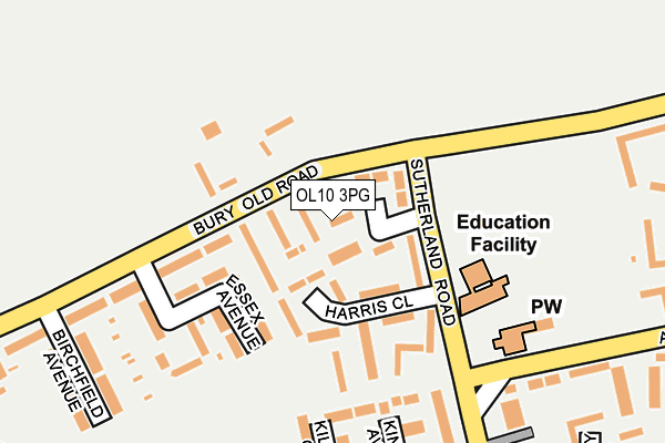 OL10 3PG map - OS OpenMap – Local (Ordnance Survey) OL10 3PG map - OS OpenMap – Local (Ordnance Survey)