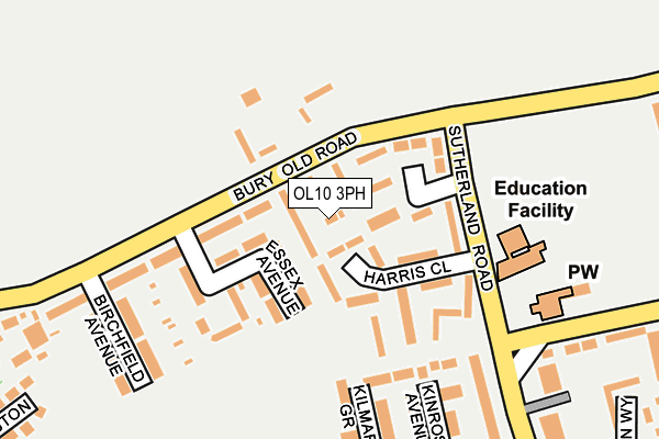 OL10 3PH map - OS OpenMap – Local (Ordnance Survey) OL10 3PH map - OS OpenMap – Local (Ordnance Survey)