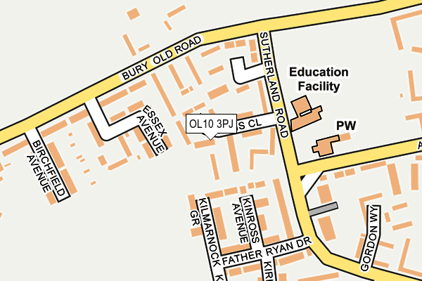 OL10 3PJ map - OS OpenMap – Local (Ordnance Survey) OL10 3PJ map - OS OpenMap – Local (Ordnance Survey)
