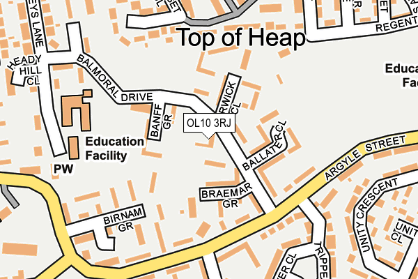 OL10 3RJ map - OS OpenMap – Local (Ordnance Survey) OL10 3RJ map - OS OpenMap – Local (Ordnance Survey)
