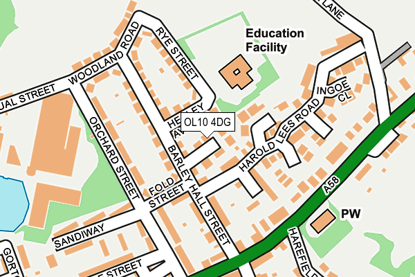 OL10 4DG map - OS OpenMap – Local (Ordnance Survey) OL10 4DG map - OS OpenMap – Local (Ordnance Survey)