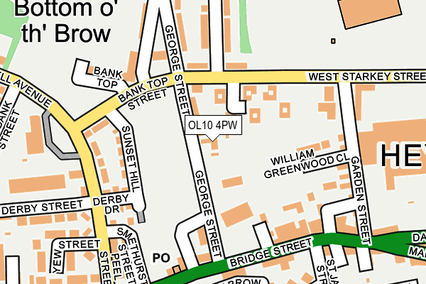 OL10 4PW map - OS OpenMap – Local (Ordnance Survey) OL10 4PW map - OS OpenMap – Local (Ordnance Survey)