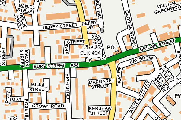 OL10 4QA map - OS OpenMap – Local (Ordnance Survey) OL10 4QA map - OS OpenMap – Local (Ordnance Survey)