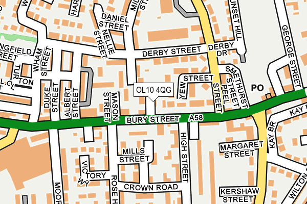 OL10 4QG map - OS OpenMap – Local (Ordnance Survey) OL10 4QG map - OS OpenMap – Local (Ordnance Survey)