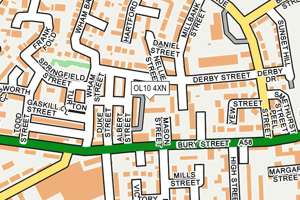 OL10 4XN map - OS OpenMap – Local (Ordnance Survey) OL10 4XN map - OS OpenMap – Local (Ordnance Survey)