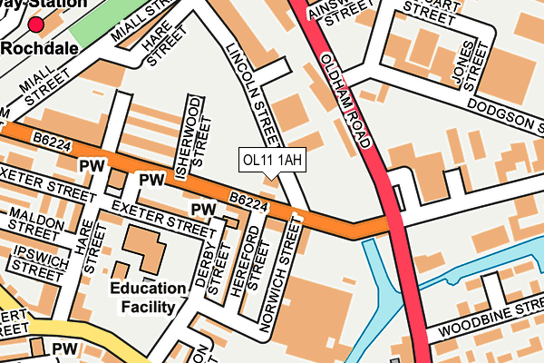 OL11 1AH map - OS OpenMap – Local (Ordnance Survey) OL11 1AH map - OS OpenMap – Local (Ordnance Survey)