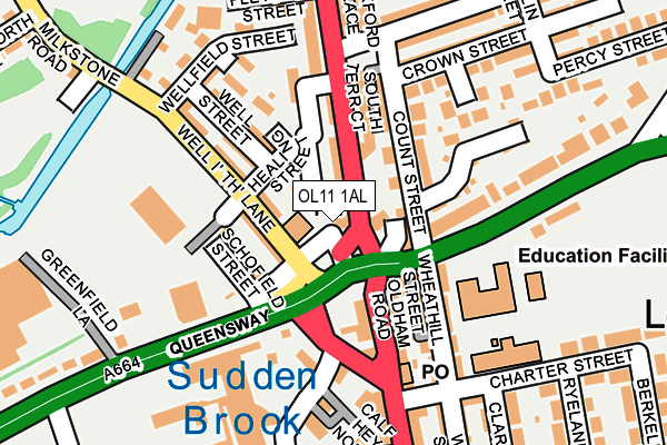 OL11 1AL map - OS OpenMap – Local (Ordnance Survey) OL11 1AL map - OS OpenMap – Local (Ordnance Survey)