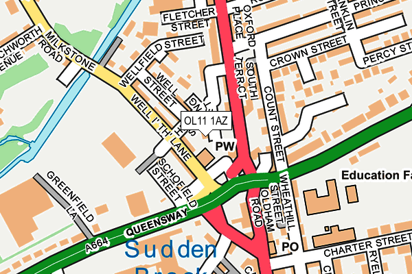 OL11 1AZ map - OS OpenMap – Local (Ordnance Survey) OL11 1AZ map - OS OpenMap – Local (Ordnance Survey)