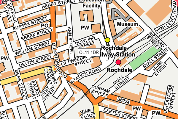 OL11 1DR map - OS OpenMap – Local (Ordnance Survey) OL11 1DR map - OS OpenMap – Local (Ordnance Survey)