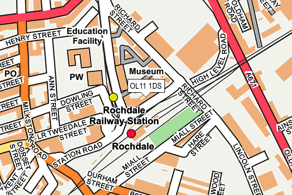 OL11 1DS map - OS OpenMap – Local (Ordnance Survey) OL11 1DS map - OS OpenMap – Local (Ordnance Survey)