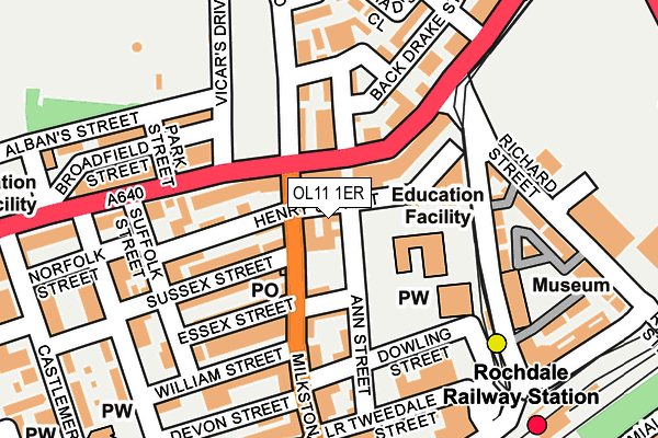 OL11 1ER map - OS OpenMap – Local (Ordnance Survey) OL11 1ER map - OS OpenMap – Local (Ordnance Survey)