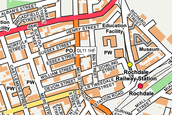 OL11 1HF map - OS OpenMap – Local (Ordnance Survey) OL11 1HF map - OS OpenMap – Local (Ordnance Survey)