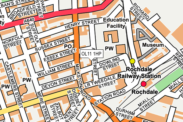 OL11 1HP map - OS OpenMap – Local (Ordnance Survey) OL11 1HP map - OS OpenMap – Local (Ordnance Survey)