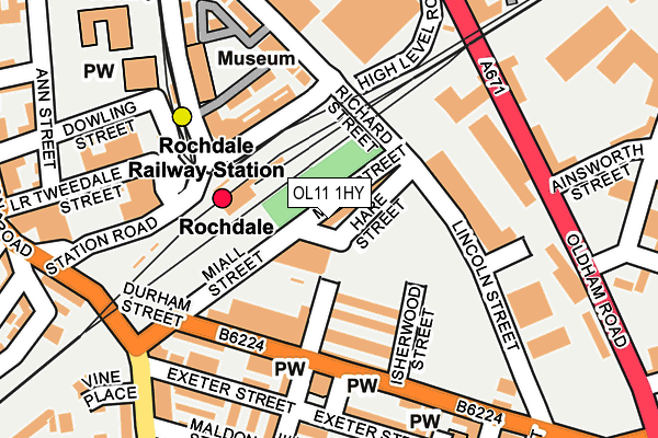 OL11 1HY map - OS OpenMap – Local (Ordnance Survey) OL11 1HY map - OS OpenMap – Local (Ordnance Survey)