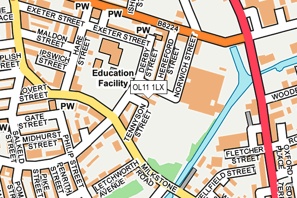 OL11 1LX map - OS OpenMap – Local (Ordnance Survey) OL11 1LX map - OS OpenMap – Local (Ordnance Survey)