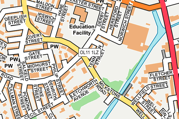 OL11 1LZ map - OS OpenMap – Local (Ordnance Survey) OL11 1LZ map - OS OpenMap – Local (Ordnance Survey)