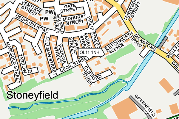 OL11 1NH map - OS OpenMap – Local (Ordnance Survey) OL11 1NH map - OS OpenMap – Local (Ordnance Survey)