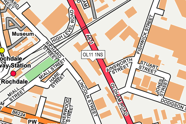 OL11 1NS map - OS OpenMap – Local (Ordnance Survey) OL11 1NS map - OS OpenMap – Local (Ordnance Survey)