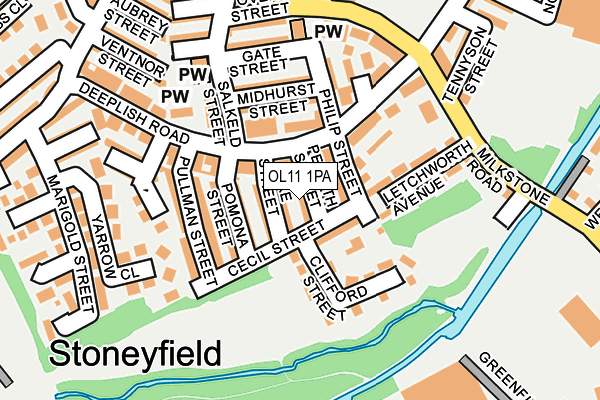 OL11 1PA map - OS OpenMap – Local (Ordnance Survey) OL11 1PA map - OS OpenMap – Local (Ordnance Survey)