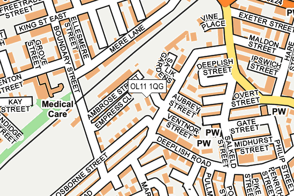 OL11 1QG map - OS OpenMap – Local (Ordnance Survey) OL11 1QG map - OS OpenMap – Local (Ordnance Survey)