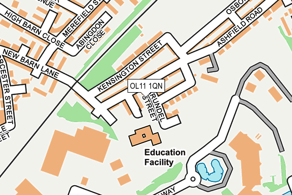 OL11 1QN map - OS OpenMap – Local (Ordnance Survey) OL11 1QN map - OS OpenMap – Local (Ordnance Survey)