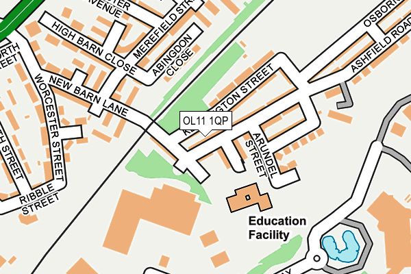OL11 1QP map - OS OpenMap – Local (Ordnance Survey) OL11 1QP map - OS OpenMap – Local (Ordnance Survey)