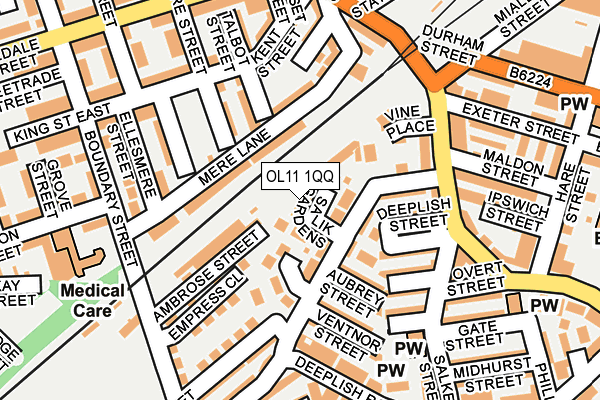 OL11 1QQ map - OS OpenMap – Local (Ordnance Survey) OL11 1QQ map - OS OpenMap – Local (Ordnance Survey)