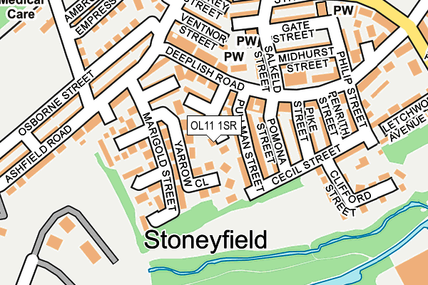OL11 1SR map - OS OpenMap – Local (Ordnance Survey) OL11 1SR map - OS OpenMap – Local (Ordnance Survey)