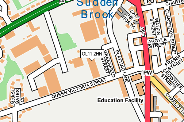 OL11 2HN map - OS OpenMap – Local (Ordnance Survey) OL11 2HN map - OS OpenMap – Local (Ordnance Survey)
