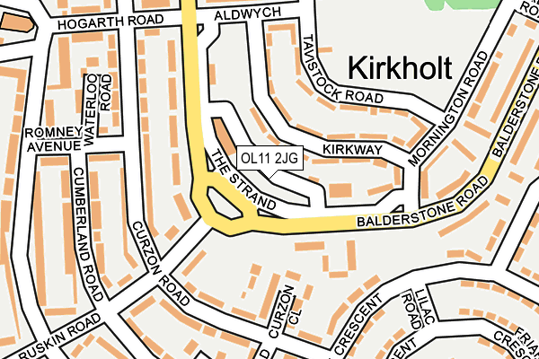 OL11 2JG map - OS OpenMap – Local (Ordnance Survey) OL11 2JG map - OS OpenMap – Local (Ordnance Survey)