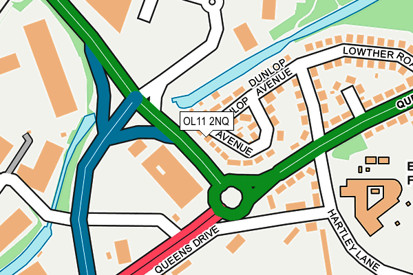 OL11 2NQ map - OS OpenMap – Local (Ordnance Survey) OL11 2NQ map - OS OpenMap – Local (Ordnance Survey)