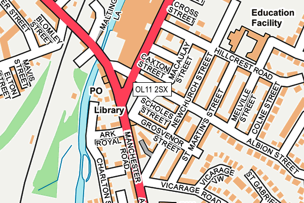 OL11 2SX map - OS OpenMap – Local (Ordnance Survey) OL11 2SX map - OS OpenMap – Local (Ordnance Survey)