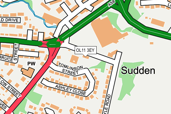 OL11 3EY map - OS OpenMap – Local (Ordnance Survey) OL11 3EY map - OS OpenMap – Local (Ordnance Survey)
