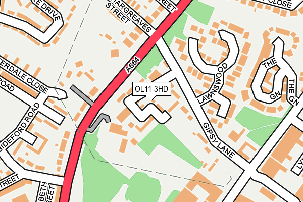 OL11 3HD map - OS OpenMap – Local (Ordnance Survey) OL11 3HD map - OS OpenMap – Local (Ordnance Survey)