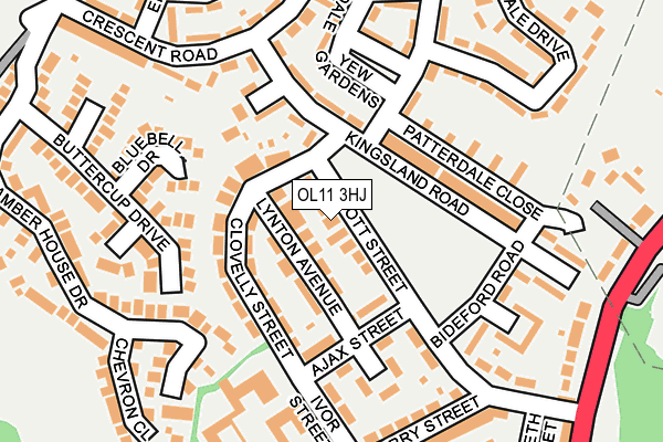 OL11 3HJ map - OS OpenMap – Local (Ordnance Survey) OL11 3HJ map - OS OpenMap – Local (Ordnance Survey)