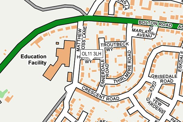 OL11 3LH map - OS OpenMap – Local (Ordnance Survey) OL11 3LH map - OS OpenMap – Local (Ordnance Survey)