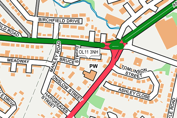 OL11 3NH map - OS OpenMap – Local (Ordnance Survey)