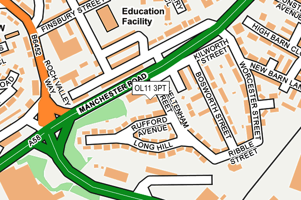 OL11 3PT map - OS OpenMap – Local (Ordnance Survey) OL11 3PT map - OS OpenMap – Local (Ordnance Survey)