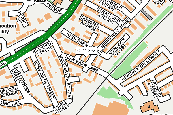OL11 3PZ map - OS OpenMap – Local (Ordnance Survey) OL11 3PZ map - OS OpenMap – Local (Ordnance Survey)