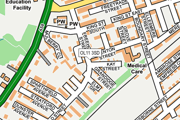 OL11 3SD map - OS OpenMap – Local (Ordnance Survey) OL11 3SD map - OS OpenMap – Local (Ordnance Survey)