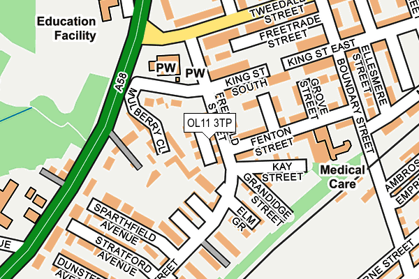 OL11 3TP map - OS OpenMap – Local (Ordnance Survey) OL11 3TP map - OS OpenMap – Local (Ordnance Survey)
