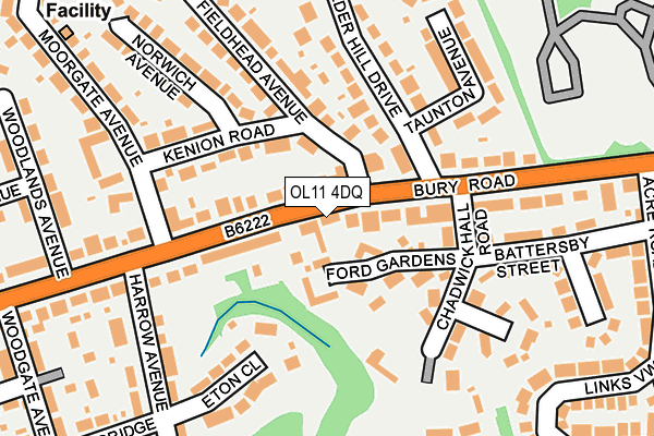 OL11 4DQ map - OS OpenMap – Local (Ordnance Survey) OL11 4DQ map - OS OpenMap – Local (Ordnance Survey)