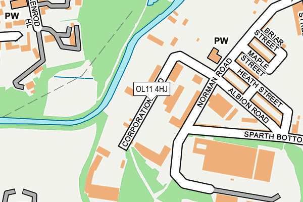 OL11 4HJ map - OS OpenMap – Local (Ordnance Survey) OL11 4HJ map - OS OpenMap – Local (Ordnance Survey)