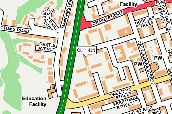 OL11 4JN map - OS OpenMap – Local (Ordnance Survey) OL11 4JN map - OS OpenMap – Local (Ordnance Survey)