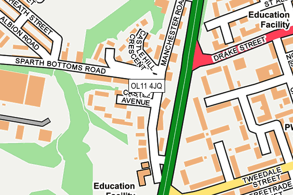 OL11 4JQ map - OS OpenMap – Local (Ordnance Survey) OL11 4JQ map - OS OpenMap – Local (Ordnance Survey)