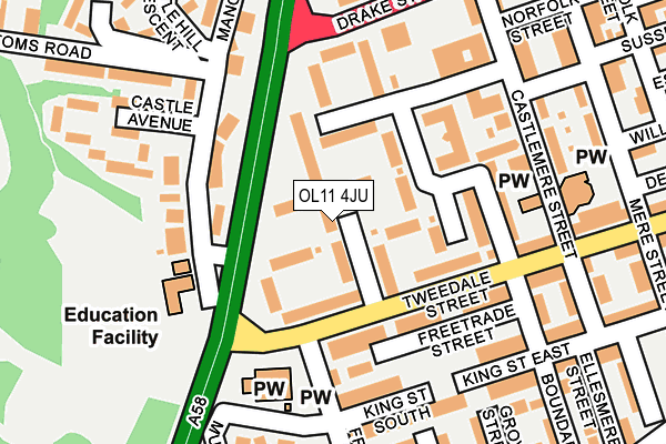 OL11 4JU map - OS OpenMap – Local (Ordnance Survey) OL11 4JU map - OS OpenMap – Local (Ordnance Survey)